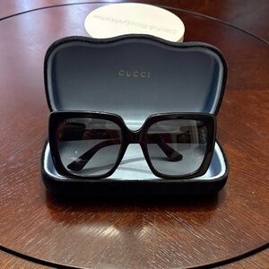 Gucci Women's Black Square Sunglasses